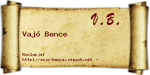 Vajó Bence névjegykártya
